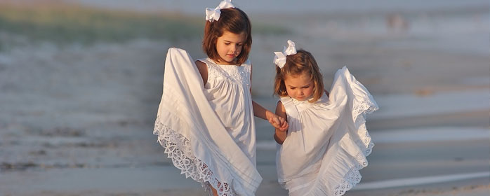 two children at the beach